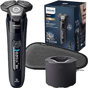 Philips 9000 Series S9696/50 Men's Electric Shaver, 72 Blades, 360-D Flex Head, Personal Fit, Shaving/SkinIQ Technology, Cleaning Machine Included, 2022 Model