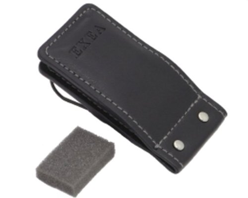 SEIKOSANGYO CO., LTD. EC-123 Sunglasses Holder for Use in Car Genuine Leather Look Easy on/off with Magnet Attaches to the Sun Visor Designed in Japan Black