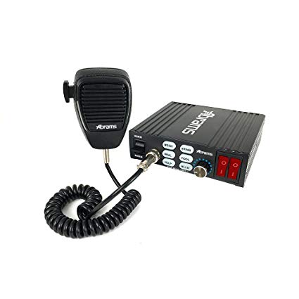 Abrams Ranger Series 100 Watt PA Siren System with Machanical Tones - 6 Tones - Comes with Handheld PA Microphone & 2 Light Control Switches