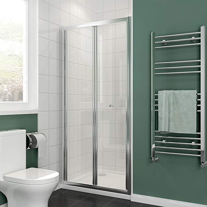 760mm Bi-fold Shower Door Enclosure Glass Reversible Folding Cubicle Door