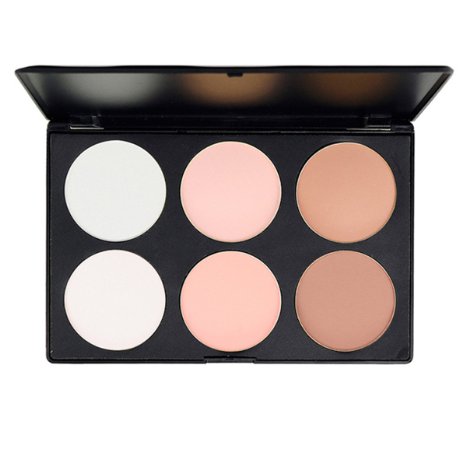 Makeup Contour Kit, 6 Colours Professional Face Sculpting, Highlight Camouflage Concealing and Bronzing Powder Palette