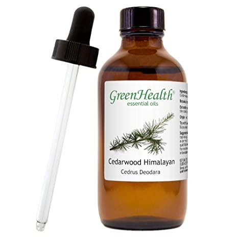 Cedarwood Essential Oil (Himalayan) - 4 fl oz (118 ml) Glass Bottle w/Glass Dropper – 100% Pure Essential Oil - GreenHealth