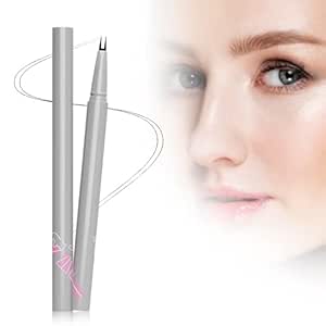 Double Tip Lower Eyelash Pencil, 2024 New 3d Waterproof Liquid Eyeliner Lower Eyelash Seal Eyeliner Pen, Eye Liner Eyelash Pen Dual Pronged Bottom Eyelashes Pen for Makeup (Black)