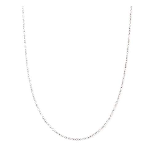 2MM Stainless Steel Chain Necklace, Silver Tone Open Cable Thin Chain Jewelry for Necklace Alone or Pendant Addition,16-30 inches