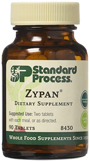 Standard Process - Zypan - Supports Healthy Digestion and Gastrointestinal pH, Enzymatic Support for Protein Digestion, Provides Pancreatin, Pepsin, Betaine Hydrochloride, Gluten Free - 90 Tablets