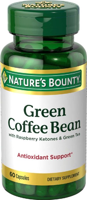 Nature's Bounty  Green Coffee Bean with Raspberry Ketones & Green Tea, 60 Caplets