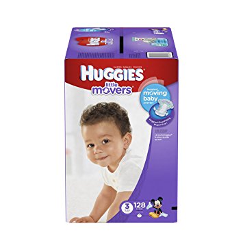 Huggies Little Movers Diapers, Size 3, 128 Count (Packaging May Vary)