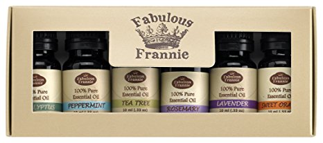 Essential Oil Basic Sampler Set 6/10ml - 100% Pure Therapeutic Grade - Great for Aromatherapy