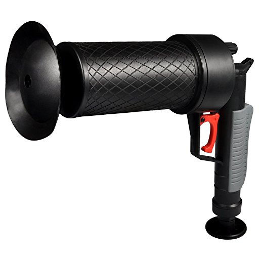 TOPINCN Air Power Drain Blaster, High Pressure Drain Opener for Toilet Bathroom (Black)