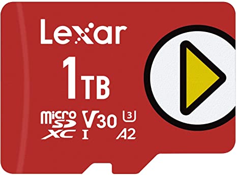 Lexar PLAY 1TB microSDXC UHS-I-Card, Up To 150MB/s Read, Compatible-with Nintendo-Switch, Portable Gaming Devices, Smartphones and Tablets (LMSPLAY001T-BNNNU)