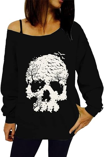 Roshop Women's Sexy Off Shoulder Pullover Long Sleeve Ugly Christmas Sweaters
