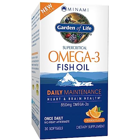 Garden of Life EPA/DHA Omega 3 Fish Oil - Minami Natural Brain Function, Heart and Mood Supplement, 30 Softgels