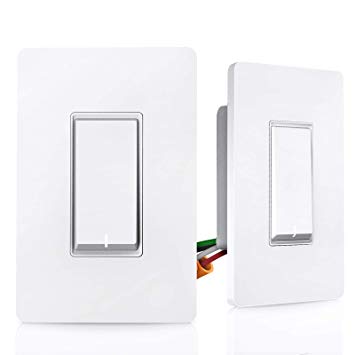 [2 PACK] 3-Way Smart Switch, Treatlife WiFi Wall Light Switch Work with Alexa, Google Assistant and IFTTT, Wireless Remote Control, Timing Function, No Hub Needed, Neutral Wire Required, ETL Certified