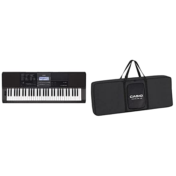 Casio CT-X870IN 61-Key Portable Keyboard (Black)   CBC600 Carry Case, Black