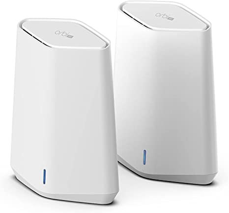 NETGEAR Orbi Pro WiFi 6 Mini Mesh System (SXK30) - Router with 1 Satellite Extender for Home or Office | 4 SSIDs, VLAN, QoS | Coverage up to 4,000 sq. ft. and 40 Devices | AX1800 (Up to 1.8Gbps)