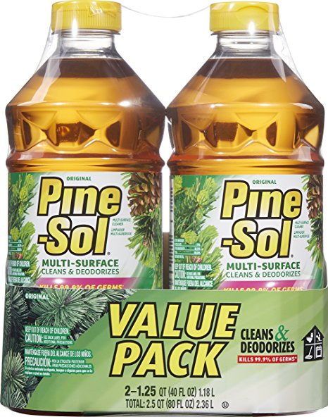 Pine-Sol Multi-Surface Cleaner, Original Scent, Two Count Bottle, 80 fl oz Total