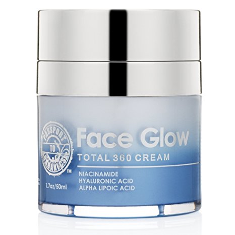 Face Glow - Total 360 Regeneration Cream with Alpha Lipoic Acid, DMAE, Vitamin C Ester, Hyaluronic Acid, and Italian Blood Orange