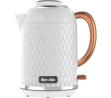 Breville Curve Jug Kettle, 3000 W, 1.7 Litres (White & Rose Gold)