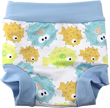 Leideur Baby Swim Nappies for Kids Cover Diaper High-Waisted Swimming Shorts (2-3 Years, Light Blue)