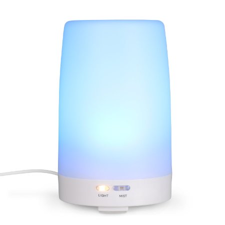 Essential Oil Diffuser WinTech Ultrasonic Aromatherapy Oil Diffuser Cool Mist Aroma Humidifier With Color LED Lights Changing for Home Yoga Office Spa BedroomBaby Room