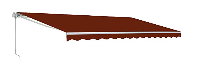 ALEKO AW13X10BURG37 Retractable Patio Awning 13 x 10 Feet Burgundy