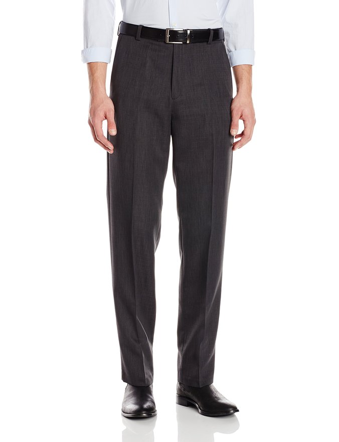 Kenneth Cole Reaction Men's Textured Stria Flat-Front Pant