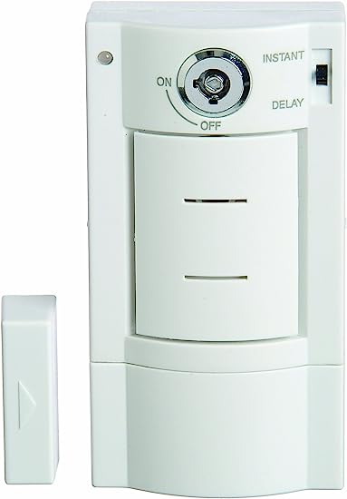 Xodus Innovations HS4313B Battery Powered Wireless Security Alarm with Key Entry, White