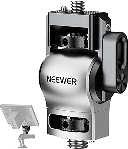 NEEWER Color Blocking Camera Monitor Mount with 3/8" ARRI, Anti Twist 1/4" Screw, 360° Swivel 180° Tilt Damping, Compatible with Atomos Ninja V 5"&7" Field Monitor Compatible with SmallRig Cage, MA014