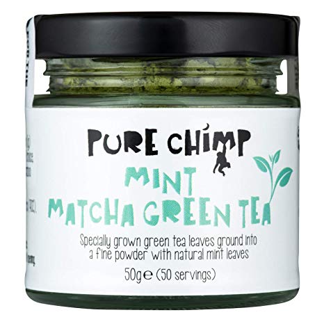 Mint Matcha Green Tea Powder 50g(1.75oz) by PureChimp - Ceremonial Grade From Japan - Pesticide-Free (Mint)