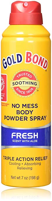 Gold Bond No Mess Spray Powder, Fresh Scent/Aloe, 3 Count