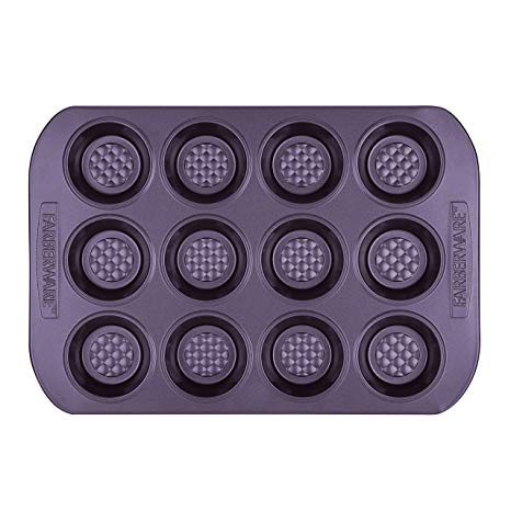 Farberware 47141 Colorvive Bakeware Nonstick Muffin Pan Purple