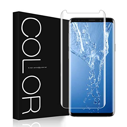 Galaxy S9 Plus Screen Protector, G-Color S9 Plus [Full Adhesive] [3D Glass] [Case Friendly] Tempered Glass Anti-Scratch Anti Bubble Screen Protector for Samsung Galaxy S9 Plus