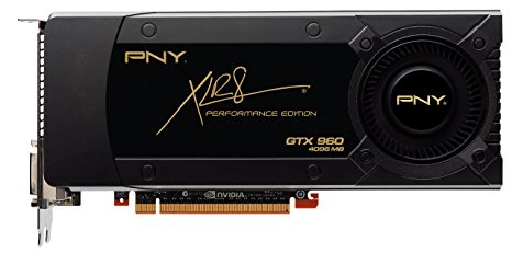 PNY GeForce GTX 960 DirectX 12 4GB 128-Bit GDDR5 PCI Express 3.0 x16 SLI Support XLR8 Video Card (VCGGTX9604XPB)