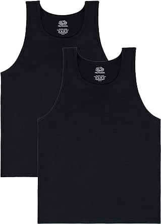 Fruit of the Loom Men's Eversoft Cotton Sleeveless T Shirts, Breathable & Moisture Wicking with Odor Control, Sizes S-4x