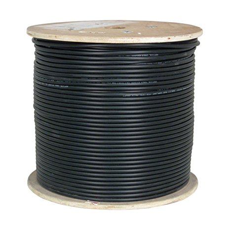 Vertical Cable CAT6A 069-564/A/CMX UV Rated Outdoor Bulk Cable  - 1000 Feet (304.8 Meters) - Black