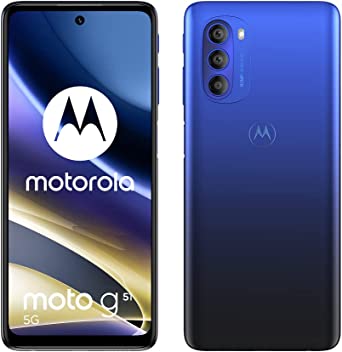 Motorola Moto G51 5G Dual-SIM 64GB ROM   4GB RAM (GSM Only | No CDMA) Factory Unlocked 5G Smart Phone (Indigo Blue) - International Version