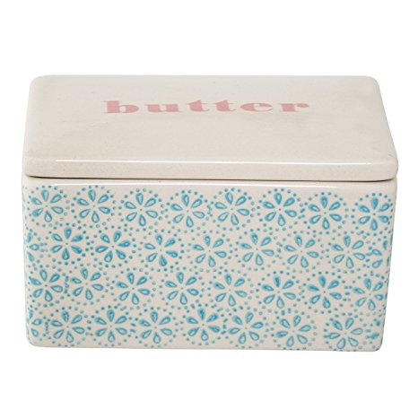 Bloomingville A21106507 Ceramic Patrizia Butter Box, Blue