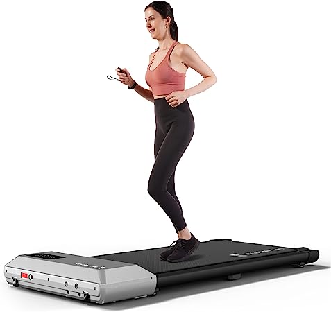 Superun Walking Pad, 2 in 1 Under Desk Treadmill, Walking Pad Treadmill Under Desk with 300lbs Capacity, Portable Treadmill for Home and Office, Free Installation with Remote Control(23NEW)