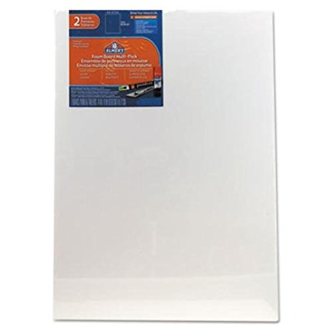 ELMERS Pre-Cut White Foam Board Sheets, 18 X 24, 2/ Pack (950023)