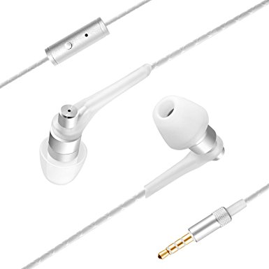 TAIR Wired In-Ear 3.5MM Headphone with Mic,Stereo High Difinition Earphone For IPhone And Android Device(White)
