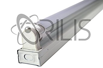 White 4-foot 1-light Flush-mount Ceiling Light Fixture with 1 LED T8 24 Watt Tube 30% Brighter than 18w LEDs