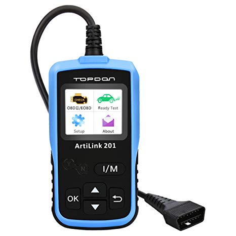 Auto Code Reader TOPDON AL201 OBD2 Scanner Vehicle Diagnostic Tool Full OBDII Functions Scan Tool for I/M Emission Test and Turning off MIL