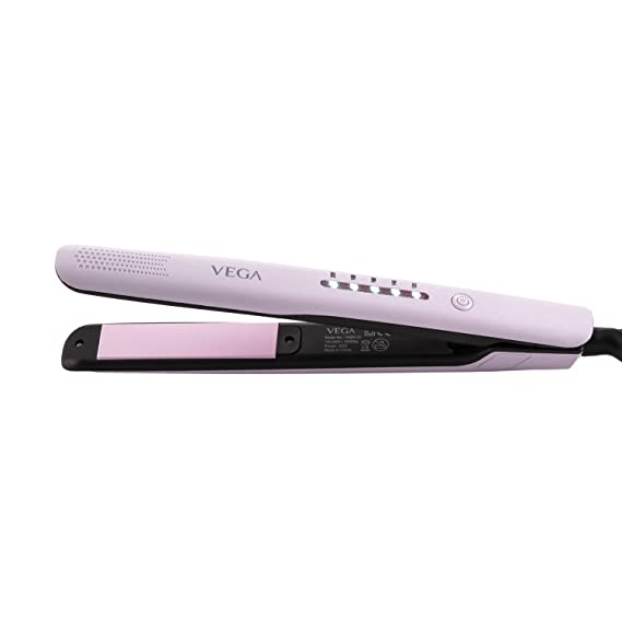 VEGA Digi Style with 5 Temperature Settings & Quick Heat Up Hair Straightener (Light Purple, VHSH-31)