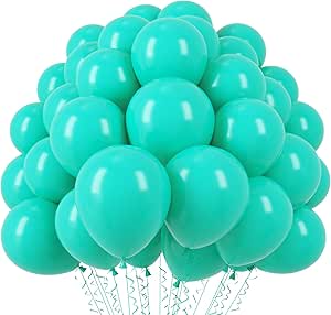 110pcs Teal Balloons 12inch Turquoise Latex Party Balloons for Graduation, Wedding, Birthday, Bridal Shower, Baby Shower, Anniversary Party Decorations