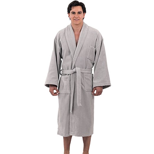 alpine swiss Aiden Mens Cotton Terry Cloth Bathrobe Shawl Collar Velour Spa Robe