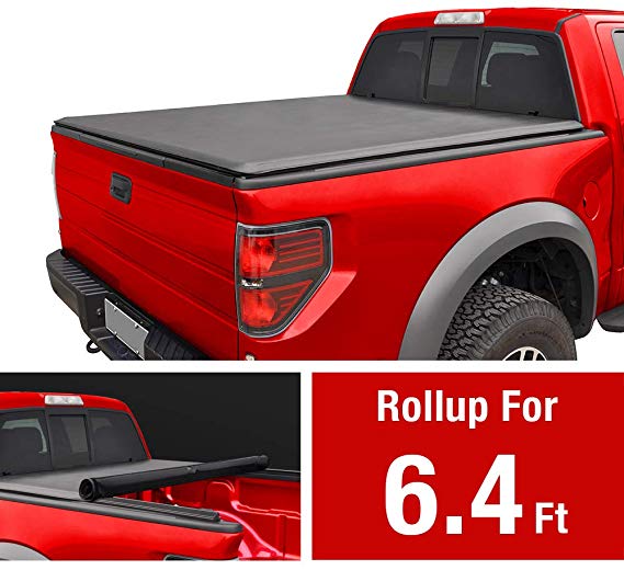 MaxMate Soft Roll Up Truck Bed Tonneau Cover for 2019 Ram 1500 New Body Style | Without Ram Box | Fleetside 6.4' Bed