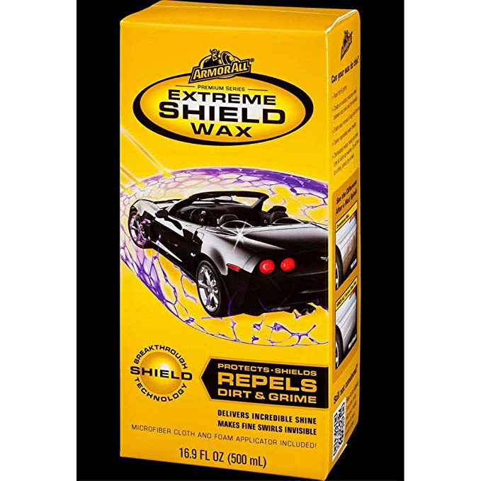 ArmorAll Extreme Shield Wax - Repellency and Protection 16.9 FL OZ- Plus Bonus Sponge and Cloth