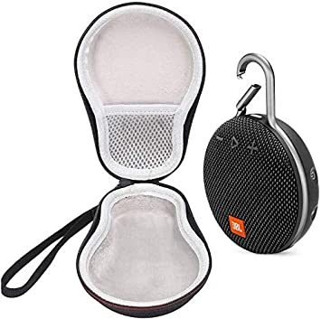 JBL Clip 3 IPX7 Waterproof Portable Bluetooth Speaker Bundle with Deluxe Travel Case (Black)