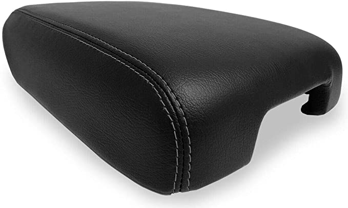 Autoguru PVC Leather Console Lid Armrest Cover Made for 2014-2020 Infiniti QX60 Black