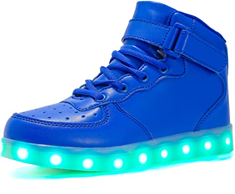 Voovix Kids LED Light up Shoes Flashing Trainers High-top Charging Sneakers with Remote Control for Boys and Girls